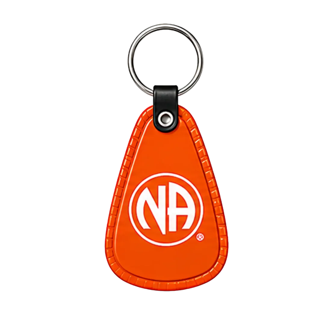Llavero naranja de Narcóticos Anónimos