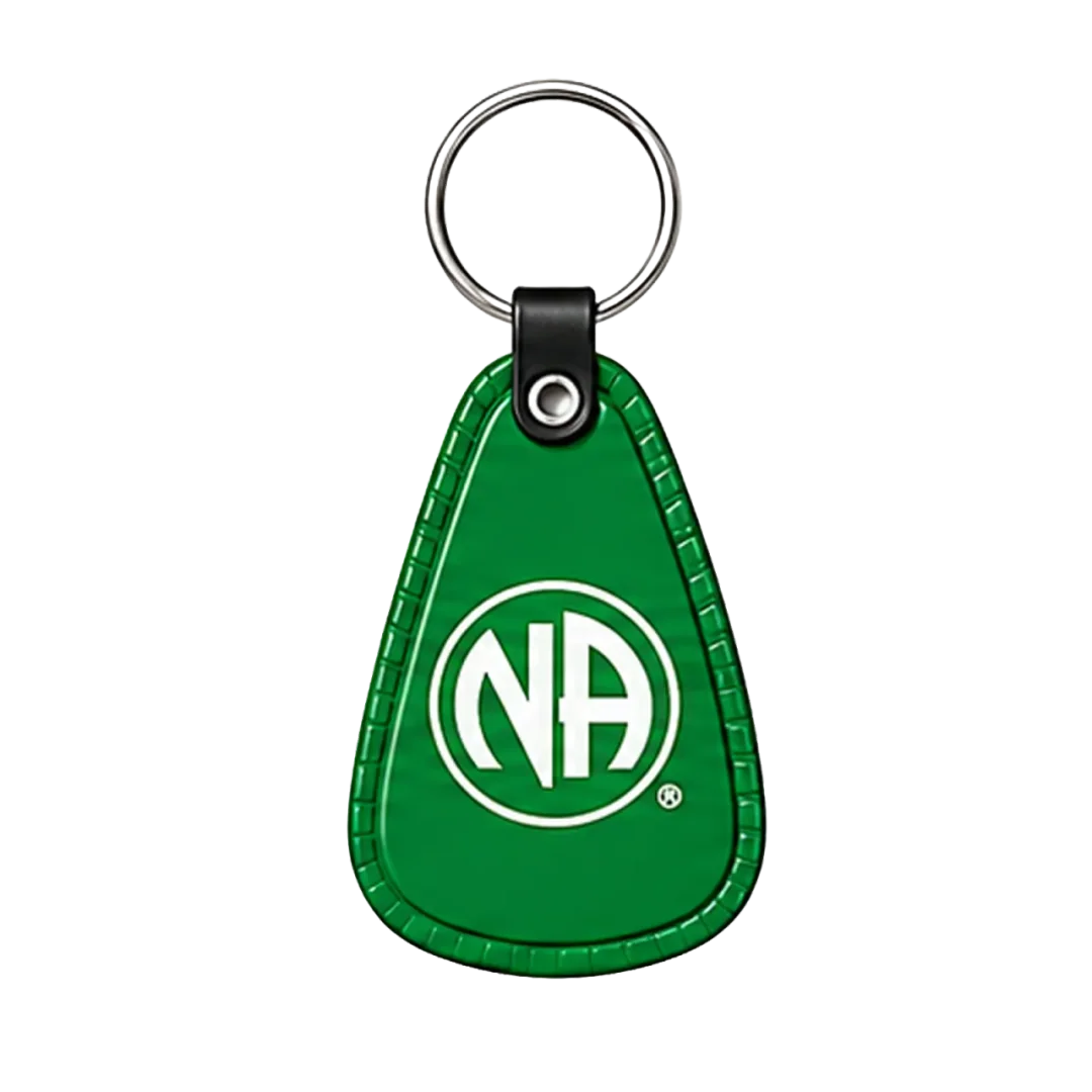 Llavero verde de Narcóticos Anónimos